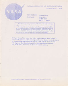 Lot #9162 Apollo 11 Set of (4) Original Vintage NASA Photographs - Image 7