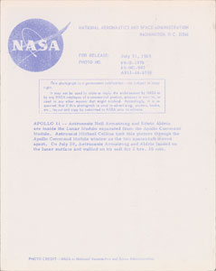 Lot #9162 Apollo 11 Set of (4) Original Vintage NASA Photographs - Image 8