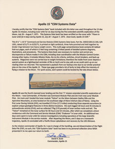 Lot #9175 Dave Scott's Apollo 15 Lunar Orbit-Flown CSM Systems Data Book - Image 2