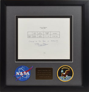 Lot #9159 Buzz Aldrin's Flown Apollo 11 Checklist 