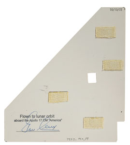 Lot #9182 Gene Cernan's Apollo 17 Flown Entry-to-Earth Cue Cards - Image 2