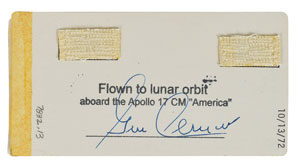 Lot #9182 Gene Cernan's Apollo 17 Flown Entry-to-Earth Cue Cards - Image 6