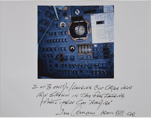 Lot #9182 Gene Cernan's Apollo 17 Flown Entry-to-Earth Cue Cards - Image 7