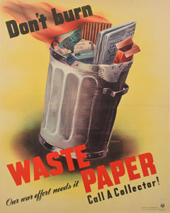 Lot #387  WWII 'Paper' Posters