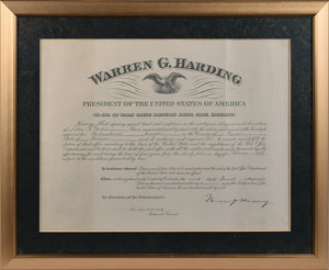 Lot #215 Warren G. Harding