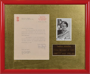 Lot #337 Indira Gandhi - Image 1