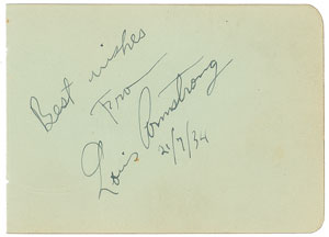 Lot #642 Louis Armstrong - Image 1