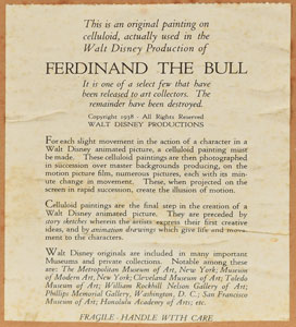 Lot #467 Ferdinand production cel from Ferdinand the Bull - Image 2