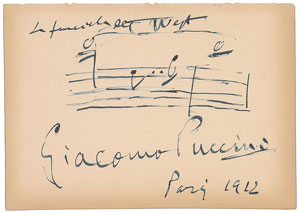 Lot #554 Giacomo Puccini - Image 1