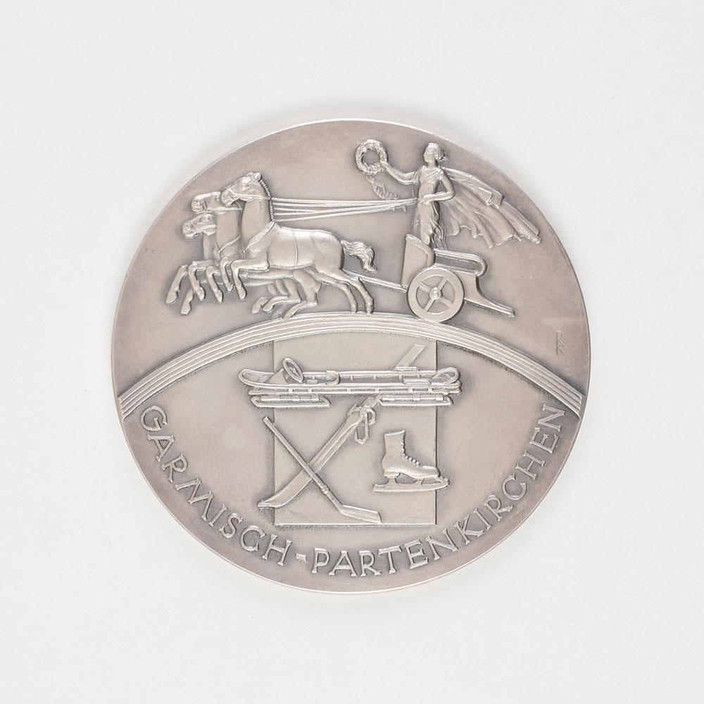 Lot #3050  Garmisch 1936 Winter Olympics Silver Winner’s Medal