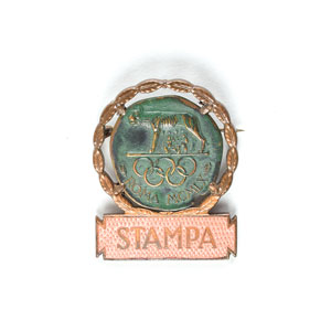 Lot #3126  Rome 1960 Summer Olympics Press Badge - Image 1