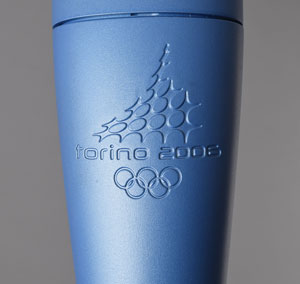 Lot #3129  Torino 2006 Winter Olympics Torch with Stand - Image 2