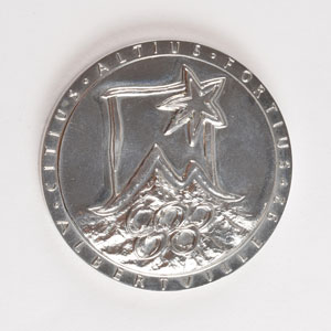 Lot #3111  Albertville 1992 Winter Olympics Chrome Participation Medal - Image 1