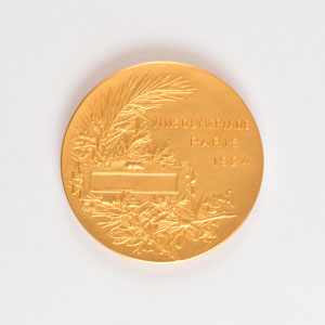Lot #3031  Paris 1924 Summer Olympics Gilt Official Commemorative Medal - Image 2