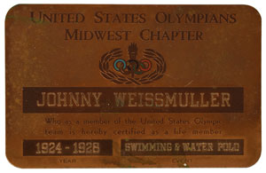 Lot #3150 Johnny Weissmuller's Olympic Membership Cards - Image 2