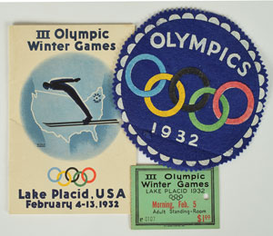 Lot #3044  Lake Placid 1932 Winter Olympics Group Lot