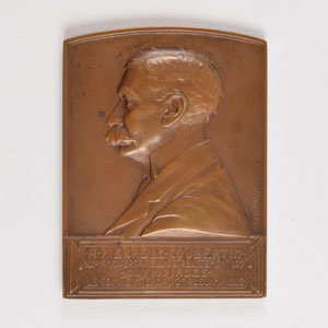 Lot #9533  IOC 1914 Pierre de Coubertin Bronze Medal - Image 1