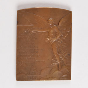 Lot #9533  IOC 1914 Pierre de Coubertin Bronze Medal - Image 2