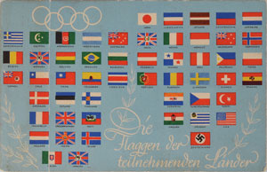 Lot #3056  Berlin 1936 Summer Olympics: American Athletes Signed Postcard - Image 2