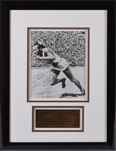 Lot #3057 Jesse Owens Signed Photograph