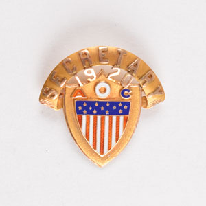 Lot #3025 Frederick Rubien's 1920 American Olympic Committee Secretary Pin
