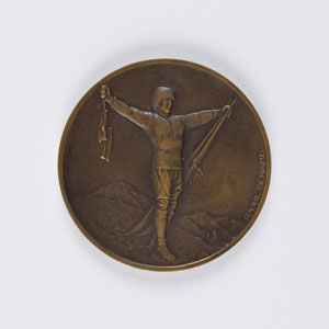 Lot #3027  Chamonix 1924 Winter Olympics Third Place Bronze Winner’s / Participation Medal