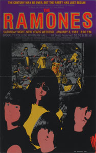 Lot #653  Ramones 1981 Brooklyn College Poster - Image 1