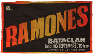 Lot #7325  Ramones 1978 Bataclan Poster - Image 1