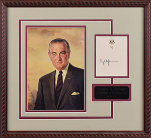 Lot #205 Lyndon B. Johnson - Image 1
