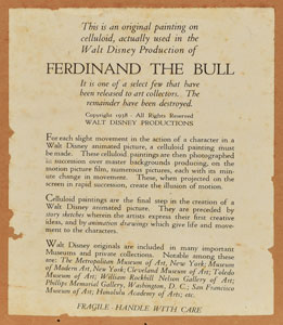 Lot #445 Ferdinand production cel from Ferdinand the Bull - Image 2