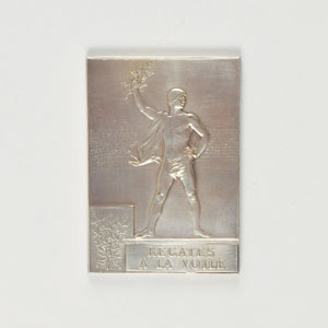 Lot #877  Paris 1900 Summer Olympics Silvered Bronze Winner’s Medal for 'Regates a la Voile' - Image 2