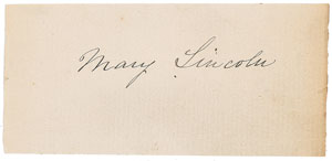 Lot #62 Mary Todd Lincoln
