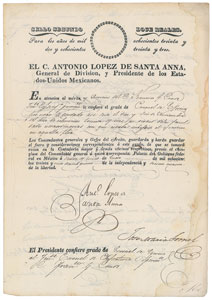 Lot #283 Antonio Lopez de Santa Anna - Image 1