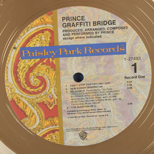 Lot #4156  Prince Graffiti Bridge Gold Sales Award - Image 2