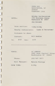Lot #4035  Prince '1999' Tour Itineraries - Image 8