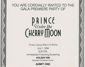 Lot #4108  Prince Under the Cherry Moon Invitations - Image 1