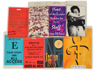 Lot #4078  Prince Collection of (8) Tour Passes