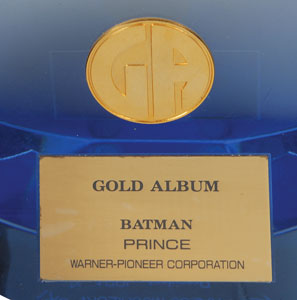 Lot #4152  Prince Batman Gold Sales Award - Image 3