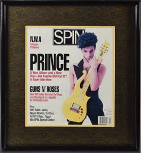 Lot #4178  Prince's Personally-Owned Spin Magazine Cover - Image 1