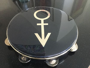 Lot #4173  Prince's Stage-Used Black 'Symbol' Tambourine - Image 3