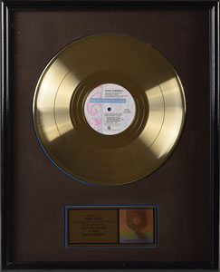 Lot #4153  Prince Handwritten Note and Gold Sales Award - Image 1