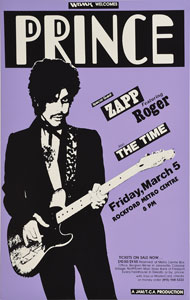 Lot #4037  Prince 1982 Rockford Concert Poster - Image 1