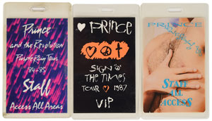 Lot #4082  Prince Group of (3) Tour Passes
