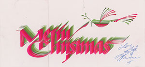 Lot #4042  Prince Signed Christmas Card - Image 1