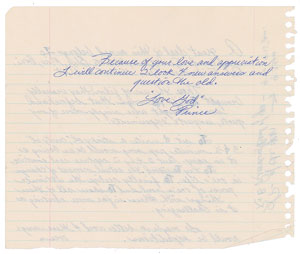Lot #4132  Prince Handwritten Signed Speech for the 1988 Minnesota Music Awards - Image 2