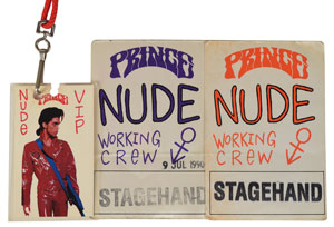 Lot #4164  Prince Group of (3) 1990 Nude Tour Passes - Image 1
