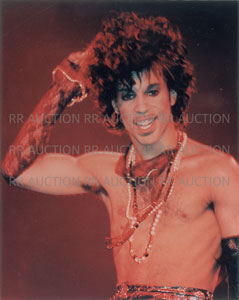 Lot #4075  Prince Group of (5) 1985 Purple Rain Tour Color Photographs - Image 1