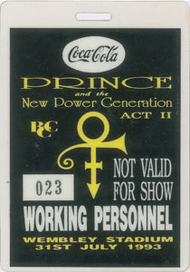 Lot #4189  Prince Group of (5) 1993 Wembley Passes - Image 5