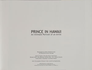 Lot #4215  Prince In Hawaii Hardcover Book - Image 2