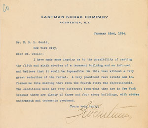Lot #409 George Eastman - Image 1